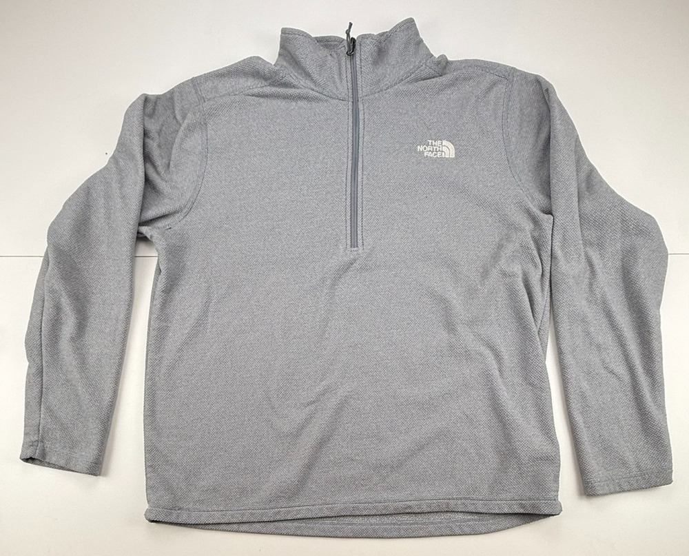 The North Face Men's XL Textured Cap Rock 1/4 Zip Fleece Gray NF0A3YR1